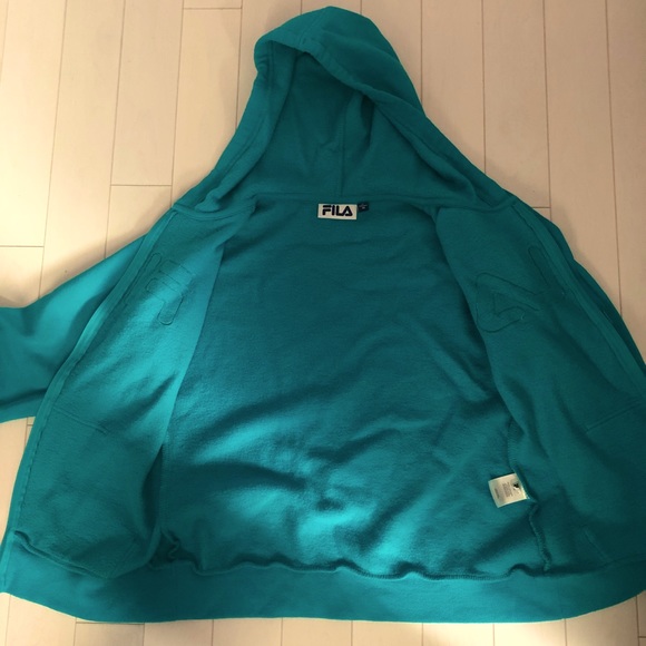 Women’s blue Fila sweater with hood - Picture 2 of 6